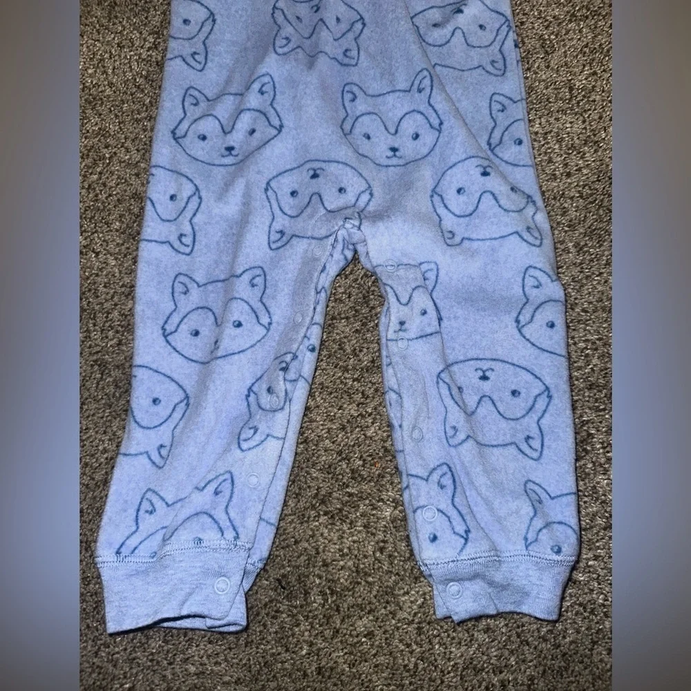 Carter's Light Blue Fox Print Footie